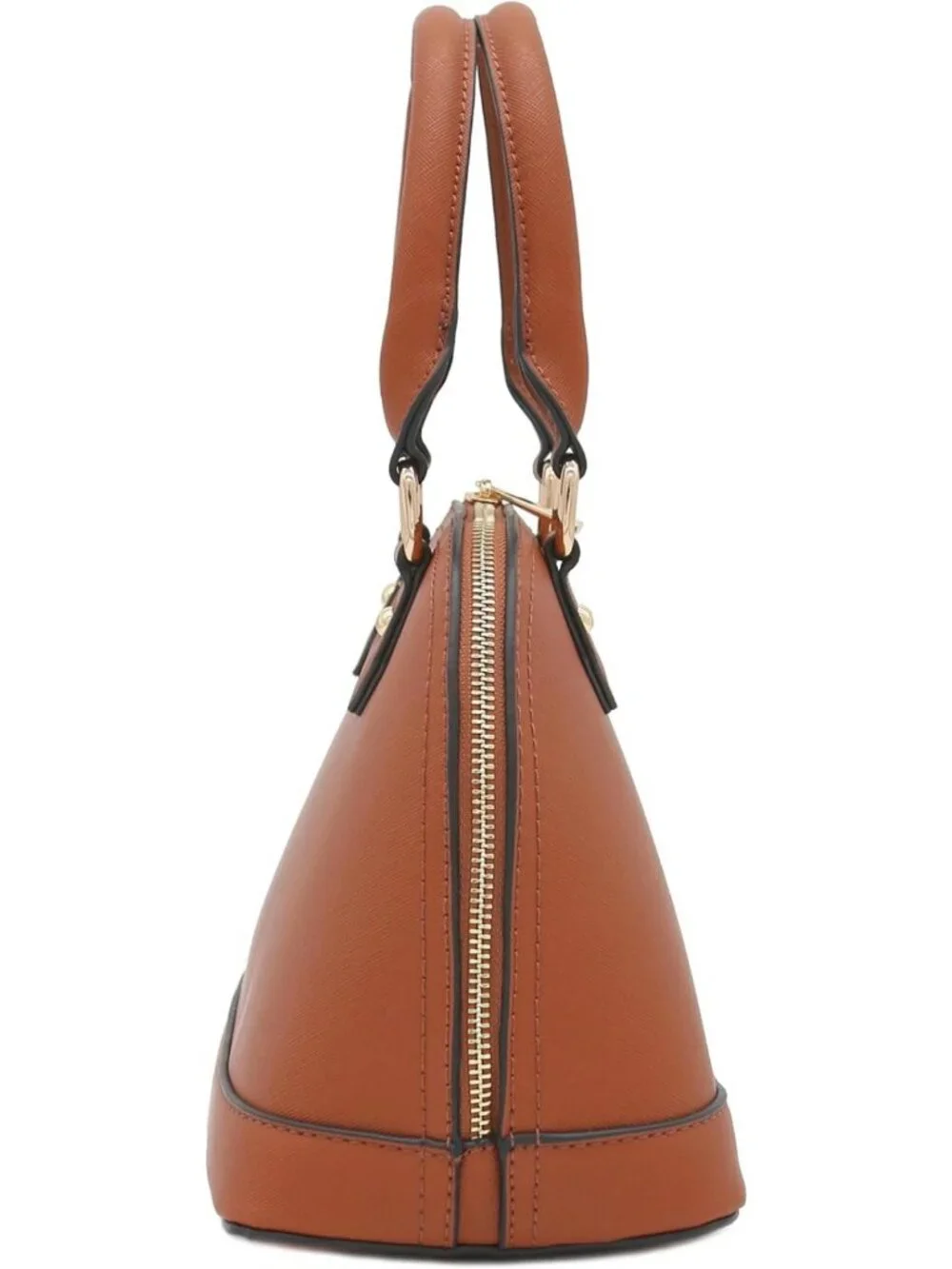 Chic Zip-Around Saffiano Dome Satchel Bag | Stylish & Versatile Handbag